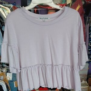 Wallflower Lavender Ruffle Hem Top